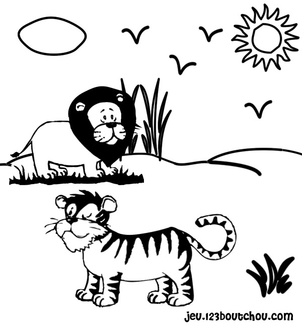 Dessin à colorier: Tigre (Animaux) #13689 - Coloriages à Imprimer Gratuits