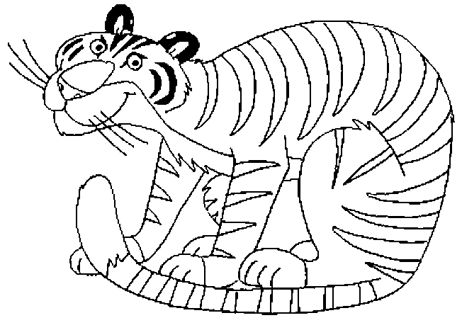 Dessin à colorier: Tigre (Animaux) #13765 - Coloriages à Imprimer Gratuits