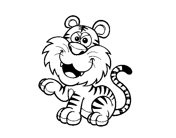 Dessin à colorier: Tigre (Animaux) #13783 - Coloriages à Imprimer Gratuits