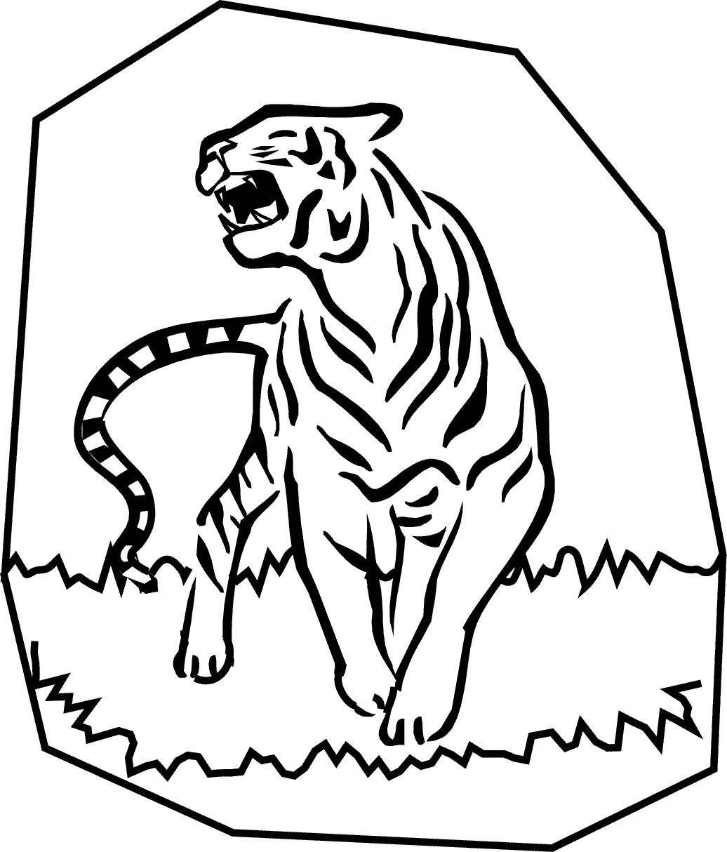 Dessin à colorier: Tigre (Animaux) #13785 - Coloriages à Imprimer Gratuits