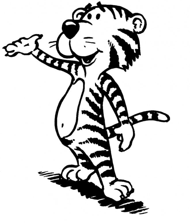 Illustration au trait Tigre #174920 de la collection Animaux à colorier gratuitement