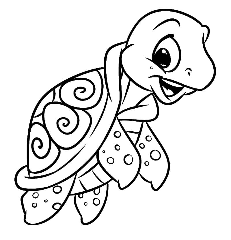 Coloriage gratuit Tortue #180091 de la collection Animaux à imprimer