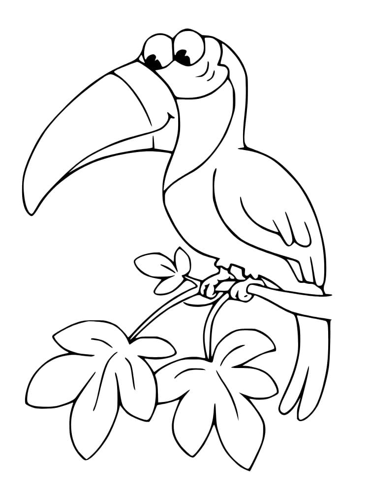 Dessin à colorier: Toucan (Animaux) #197547 - Coloriages à Imprimer Gratuits