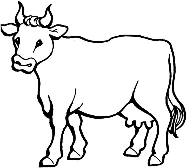 Dessin à colorier: Vache (Animaux) #13195 - Coloriages à Imprimer Gratuits