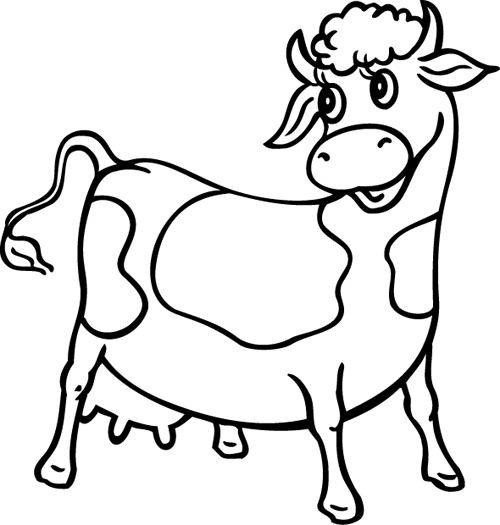 Dessin à colorier: Vache (Animaux) #13205 - Coloriages à Imprimer Gratuits