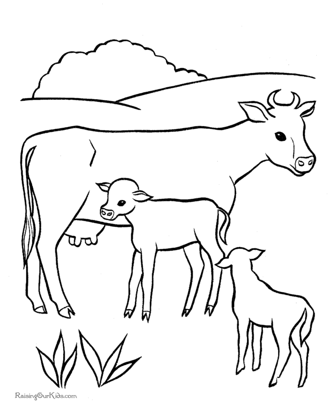Dessin à colorier: Vache (Animaux) #13207 - Coloriages à Imprimer Gratuits