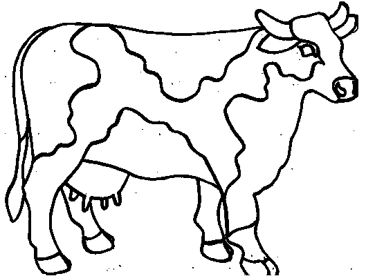 Dessin à colorier: Vache (Animaux) #13208 - Coloriages à Imprimer Gratuits