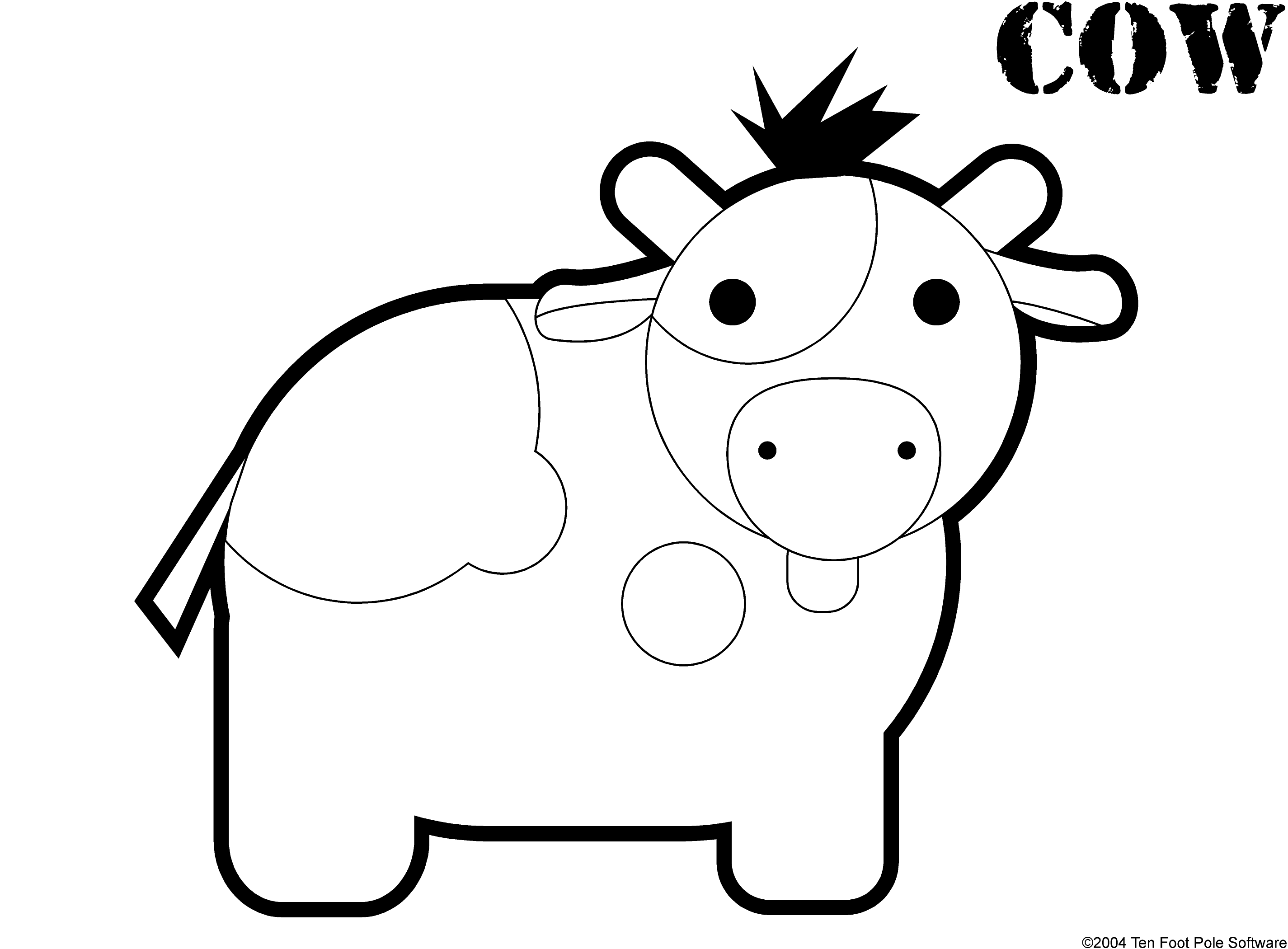 Dessin à colorier: Vache (Animaux) #13218 - Coloriages à Imprimer Gratuits