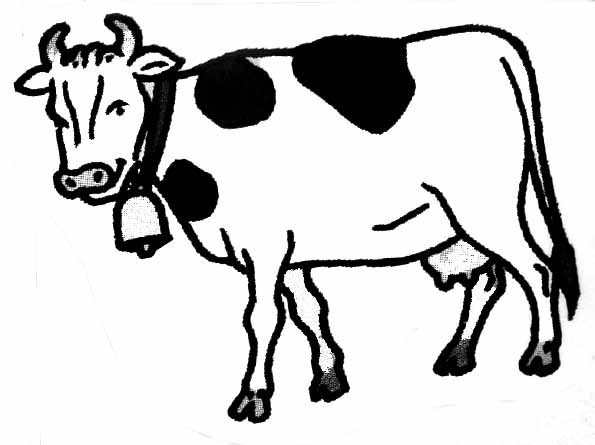 Dessin à colorier: Vache (Animaux) #13219 - Coloriages à Imprimer Gratuits