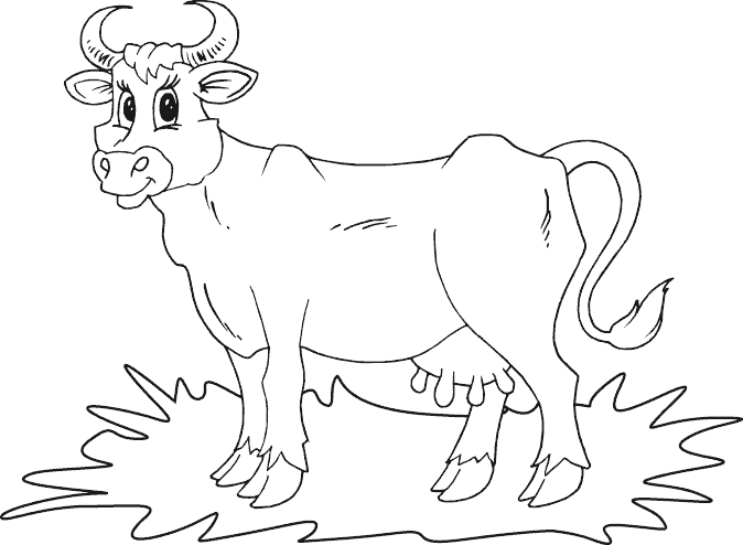 Dessin à colorier: Vache (Animaux) #13239 - Coloriages à Imprimer Gratuits
