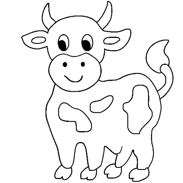 Dessin à colorier: Vache (Animaux) #13247 - Coloriages à Imprimer Gratuits