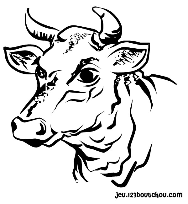 Dessin à colorier: Vache (Animaux) #13249 - Coloriages à Imprimer Gratuits