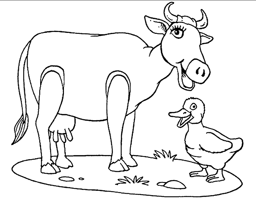 Dessin à colorier: Vache (Animaux) #13258 - Coloriages à Imprimer Gratuits