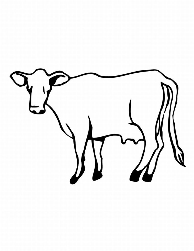 Dessin à colorier: Vache (Animaux) #13274 - Coloriages à Imprimer Gratuits
