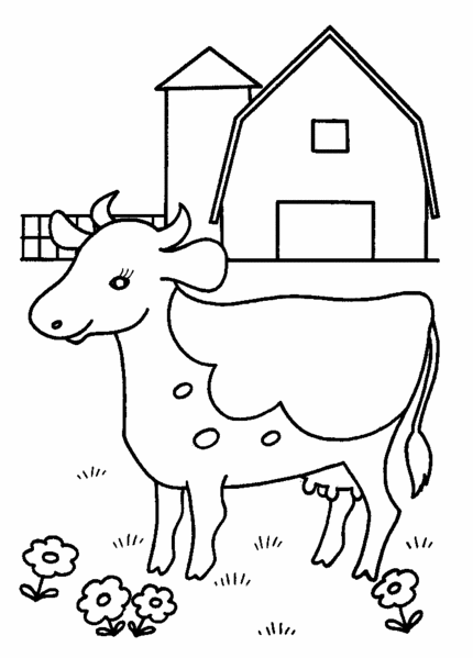 Dessin à colorier: Vache (Animaux) #13311 - Coloriages à Imprimer Gratuits