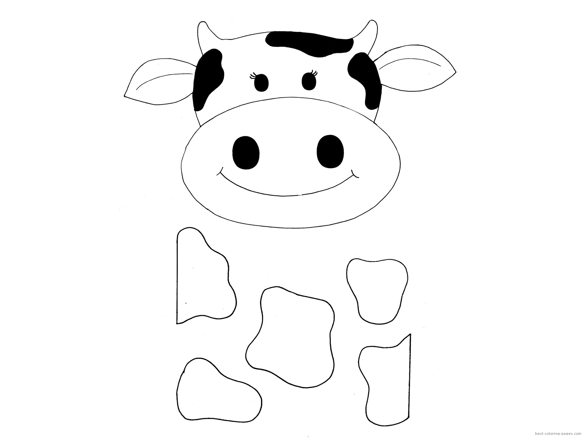 Dessin à colorier: Vache (Animaux) #13315 - Coloriages à Imprimer Gratuits