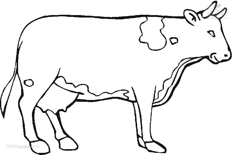 Dessin à colorier: Vache (Animaux) #13319 - Coloriages à Imprimer Gratuits