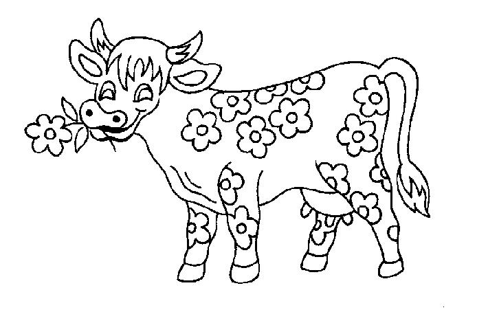 Dessin à colorier: Vache (Animaux) #13326 - Coloriages à Imprimer Gratuits