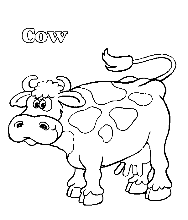Dessin à colorier: Vache (Animaux) #13344 - Coloriages à Imprimer Gratuits