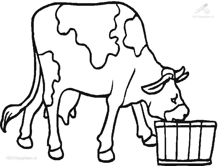 Dessin à colorier: Vache (Animaux) #13352 - Coloriages à Imprimer Gratuits