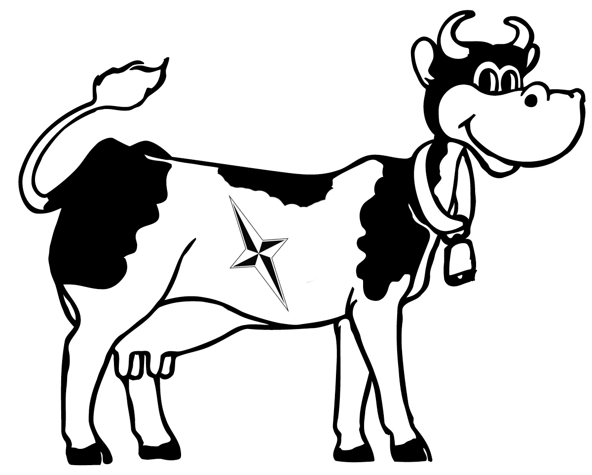 Dessin à colorier: Vache (Animaux) #13354 - Coloriages à Imprimer Gratuits