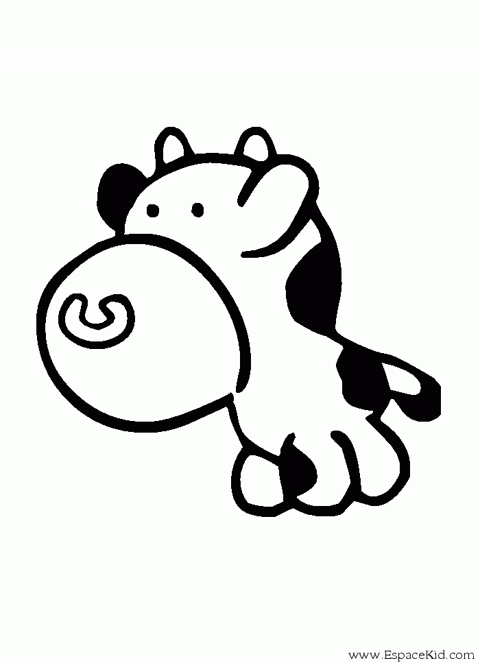 Dessin à colorier: Vache (Animaux) #13365 - Coloriages à Imprimer Gratuits