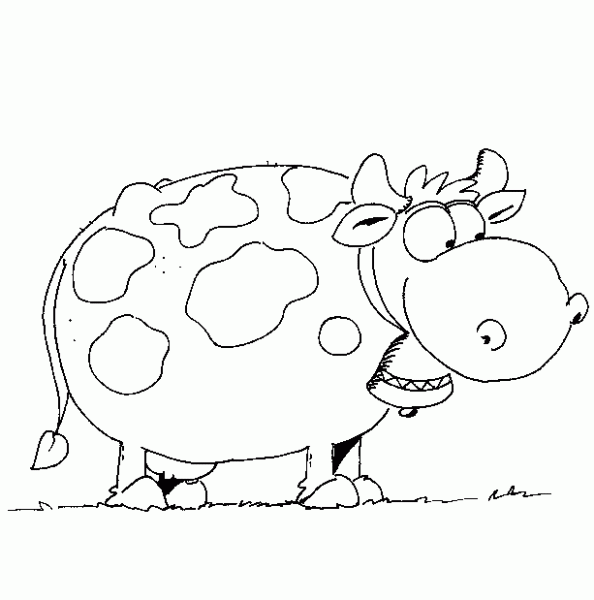 Dessin à colorier: Vache (Animaux) #13383 - Coloriages à Imprimer Gratuits