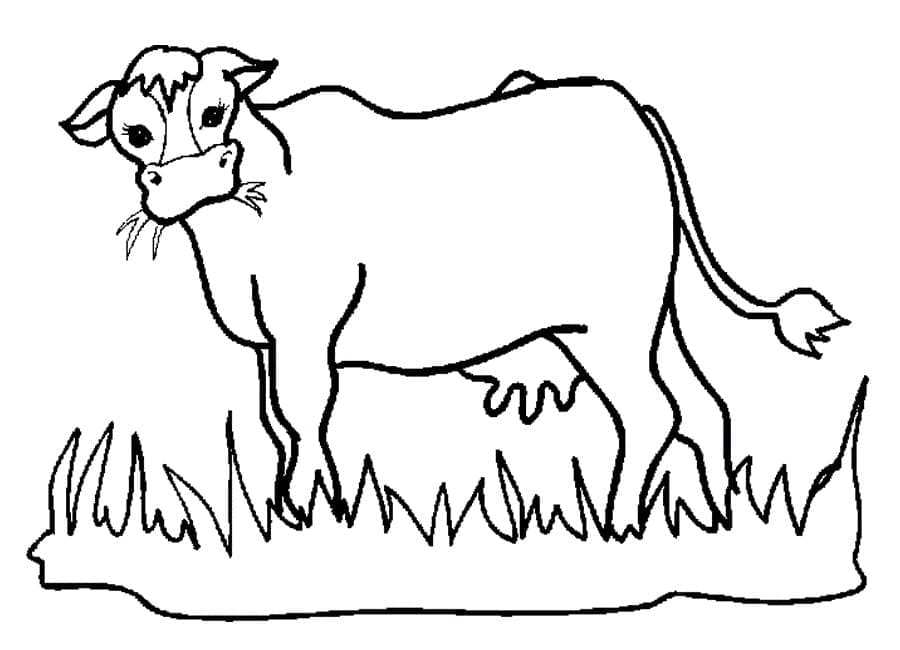 Coloriage gratuit Vache #178297 de la collection Animaux à imprimer