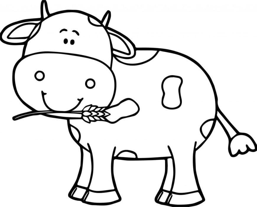 Coloriage gratuit Vache #178306 de la collection Animaux à imprimer