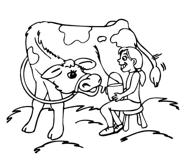 Coloriage gratuit Vache #178311 de la collection Animaux à imprimer