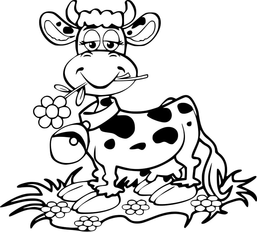 Coloriage à imprimer Vache #178313 de la série Animaux, gratuit pour enfants et adultes