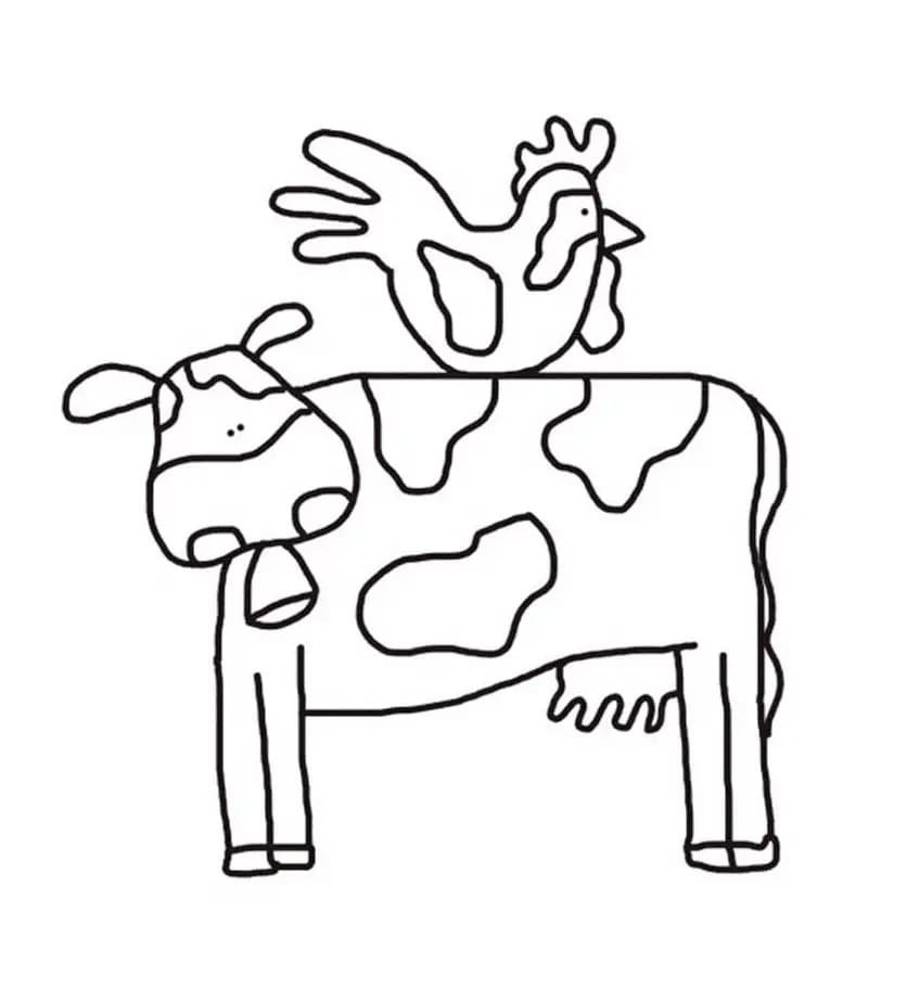 Coloriage gratuit Vache #178314 de la collection Animaux à imprimer