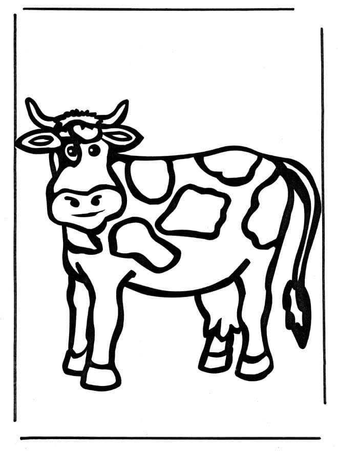 Coloriage à imprimer Vache #178326 de la série Animaux, gratuit pour enfants et adultes