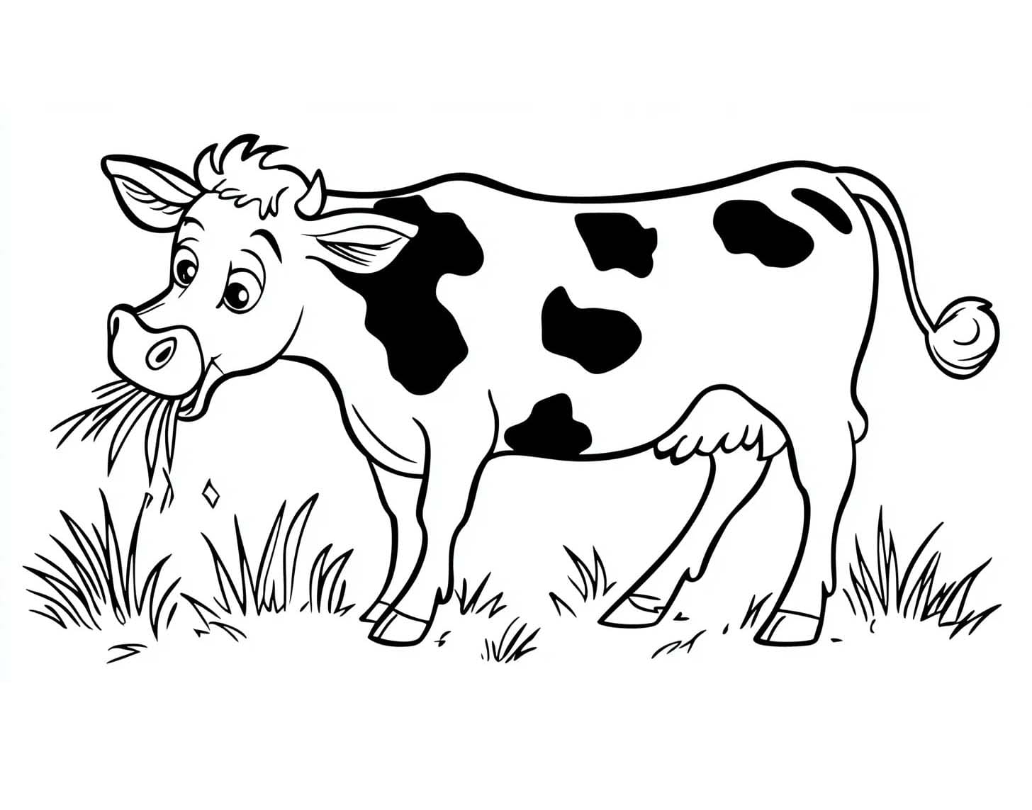 Coloriage gratuit Vache #217660 de la collection Animaux à imprimer