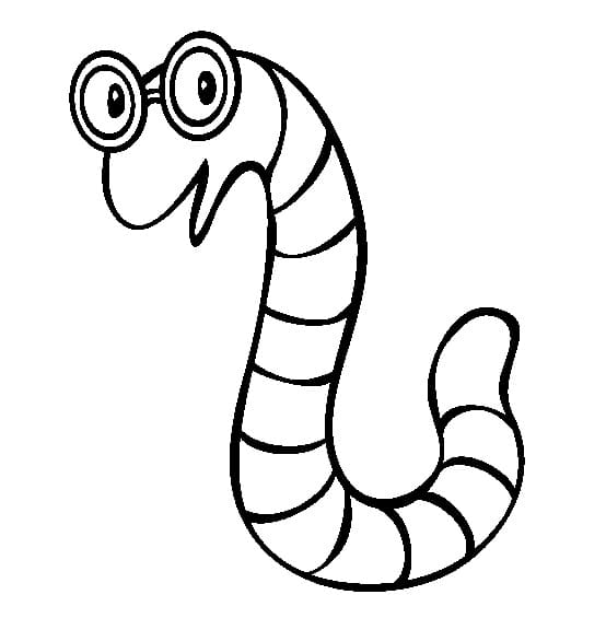 Coloriage gratuit Ver de terre #214609 de la collection Animaux à imprimer