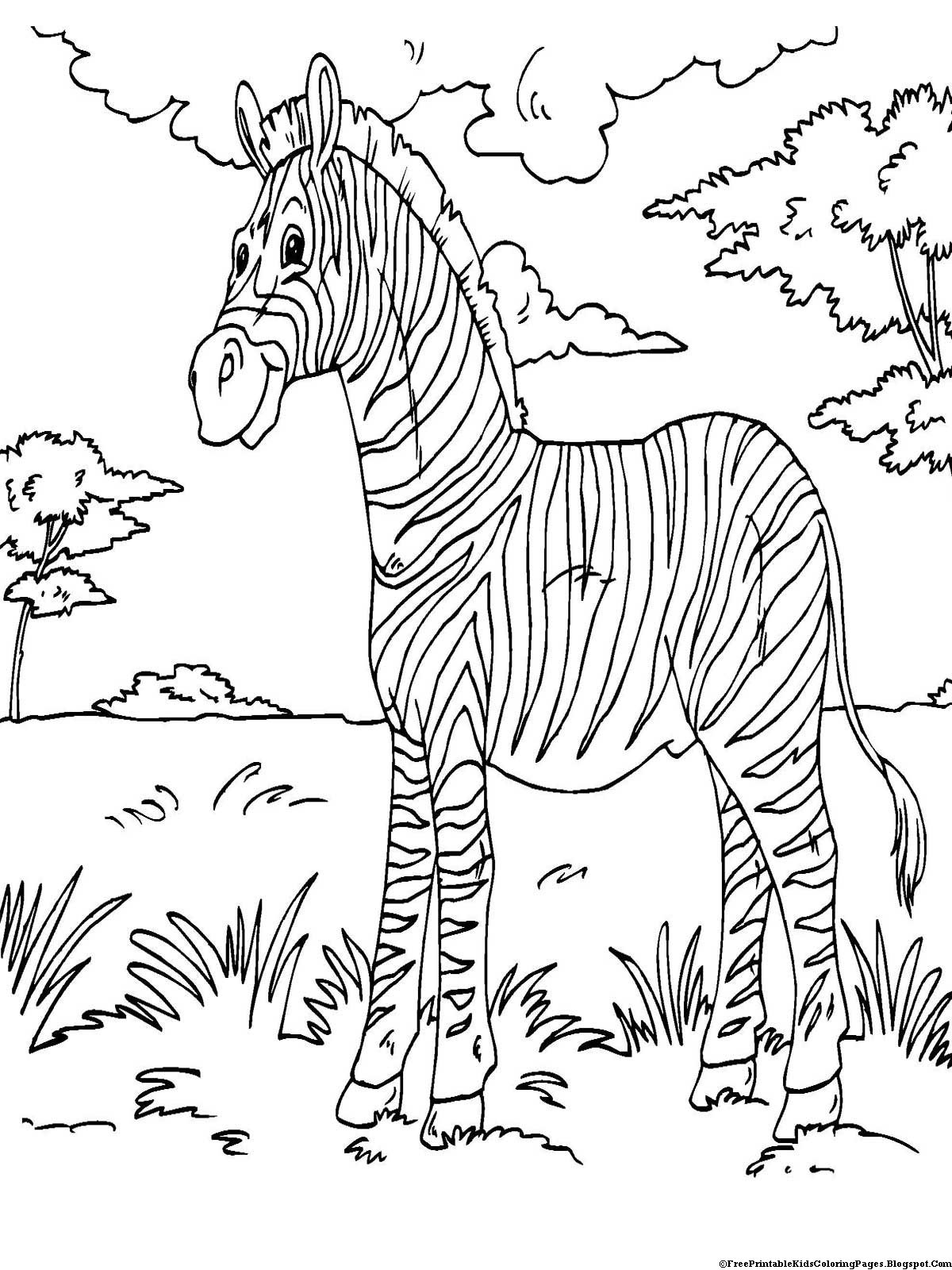 Dessin à colorier: Zèbre (Animaux) #12995 - Coloriages à Imprimer Gratuits