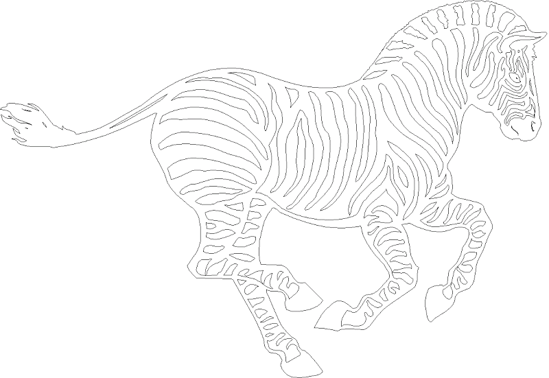 Dessin à colorier: Zèbre (Animaux) #13000 - Coloriages à Imprimer Gratuits