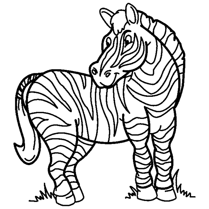 Dessin à colorier: Zèbre (Animaux) #13008 - Coloriages à Imprimer Gratuits