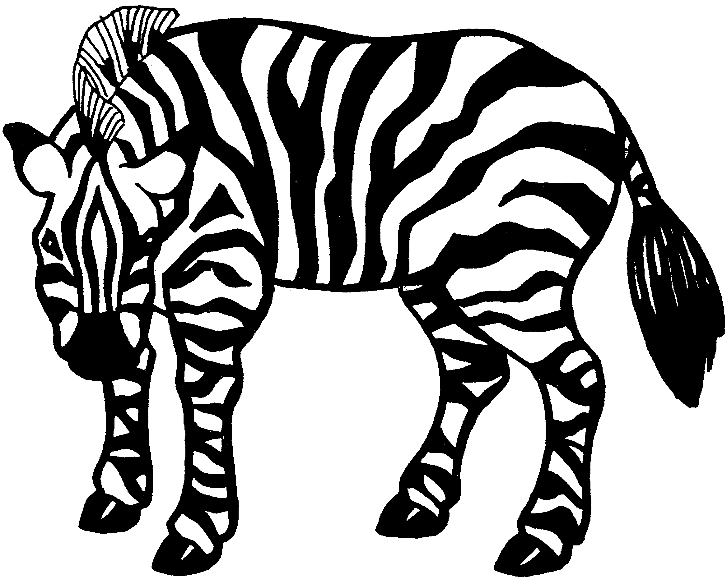 Dessin à colorier: Zèbre (Animaux) #13061 - Coloriages à Imprimer Gratuits