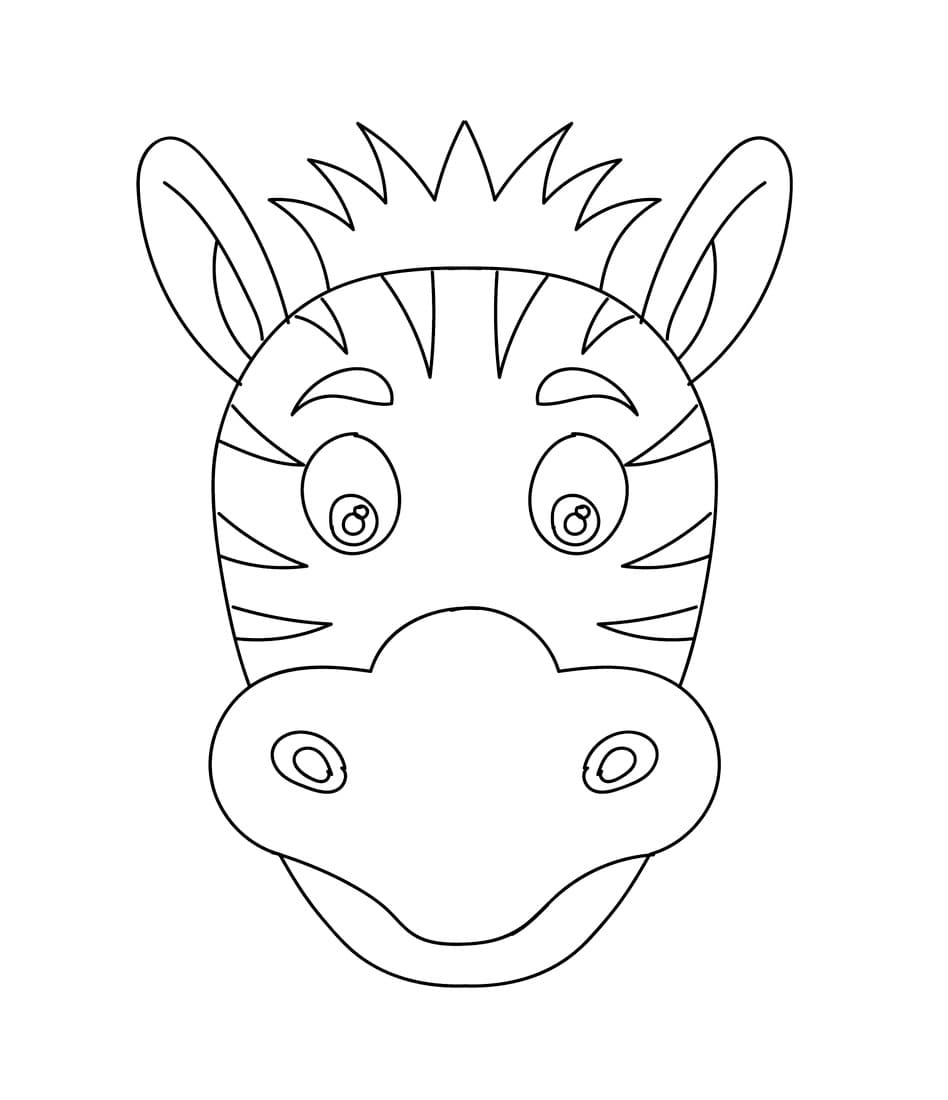 Joli coloriage Zèbre #197143 de la collection Animaux, prêt à imprimer pour petits et grands
