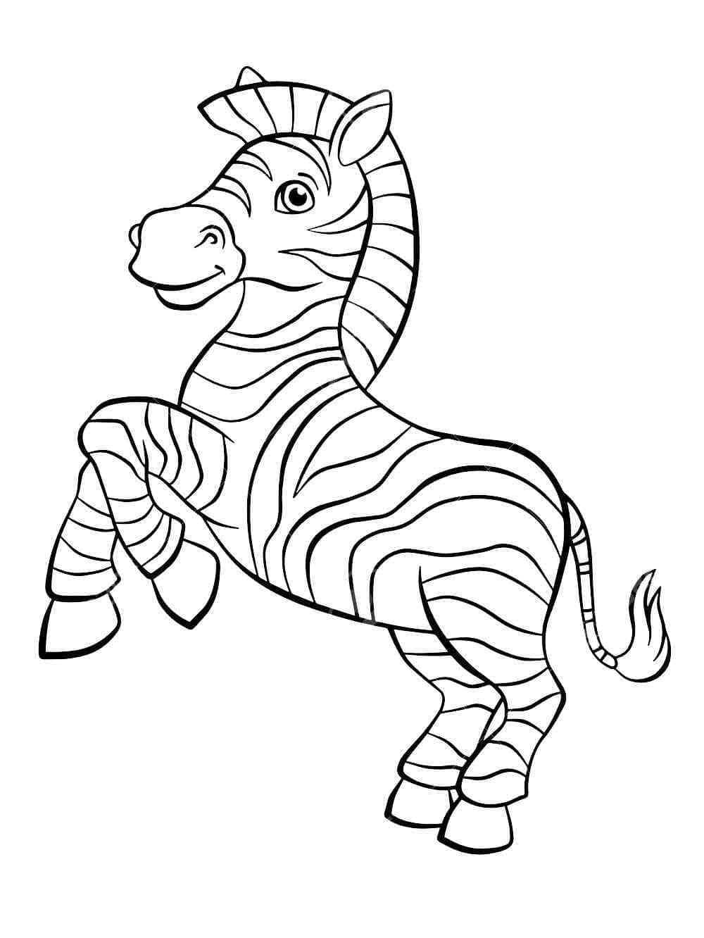 Coloriage gratuit Zèbre #197155 de la collection Animaux à imprimer