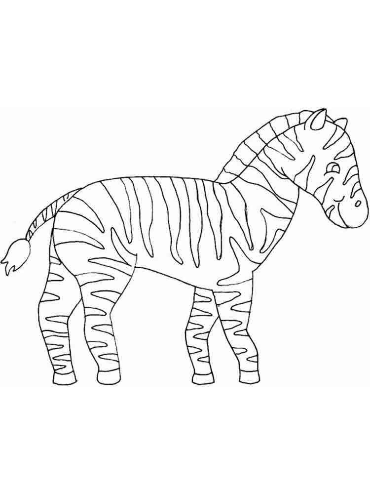 Coloriage gratuit Zèbre #197160 de la collection Animaux à imprimer