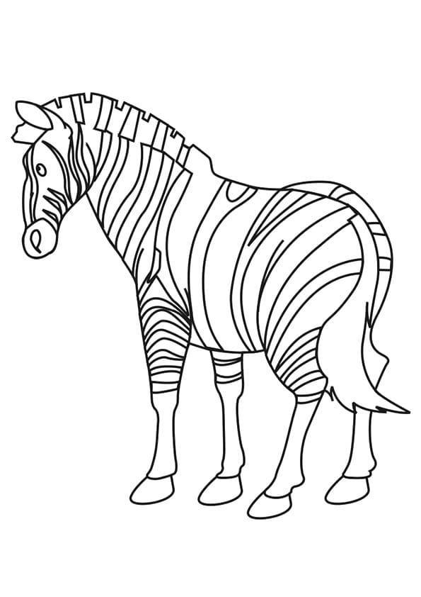 Coloriage gratuit Zèbre #197189 de la collection Animaux à imprimer