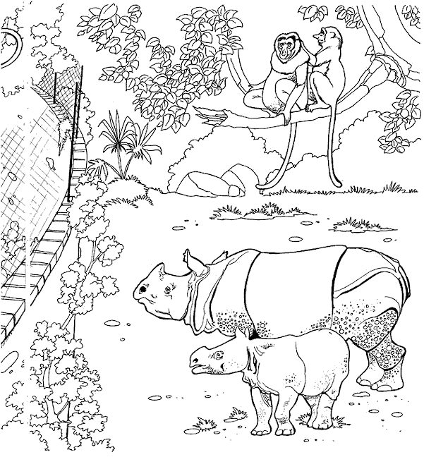 Dessin à colorier: Zoo (Animaux) #12684 - Coloriages à Imprimer Gratuits