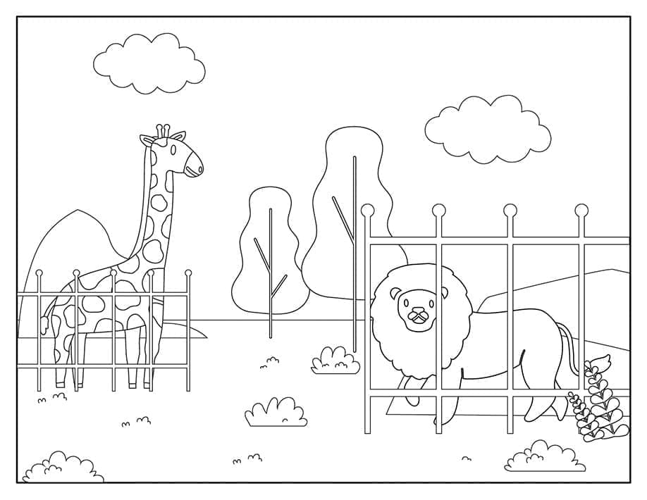 Coloriage gratuit Zoo #201756 de la collection Animaux à imprimer Coloriage gratuit Zoo #201756 de la collection Animaux à imprimer