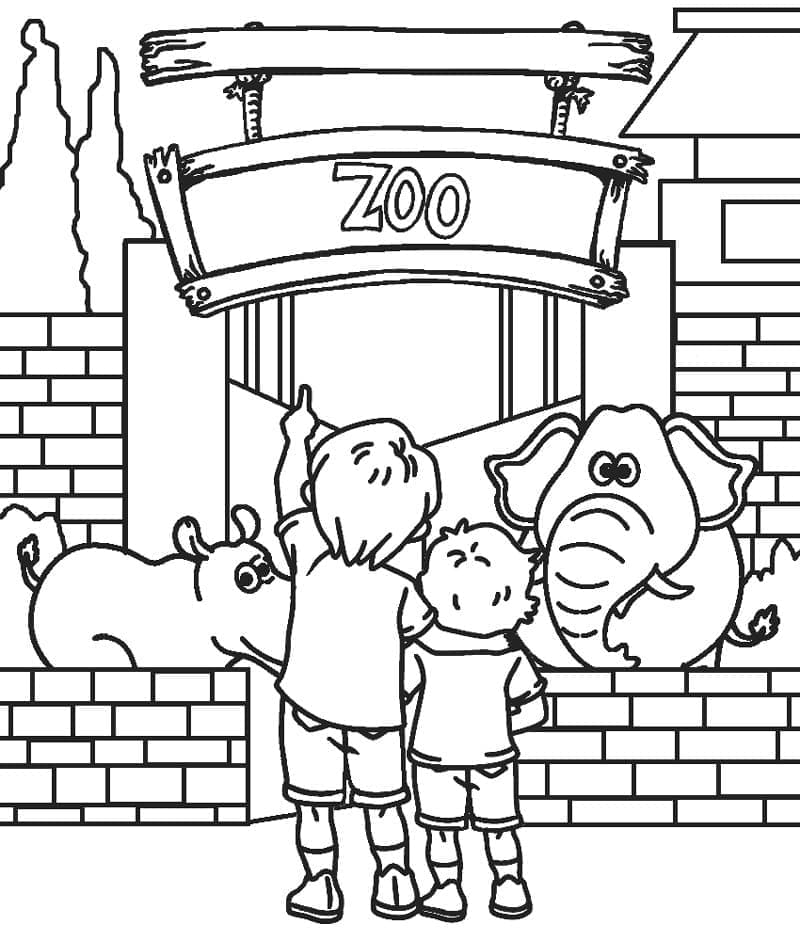 Page de coloriage Zoo #201764, collection Animaux, à imprimer et colorier