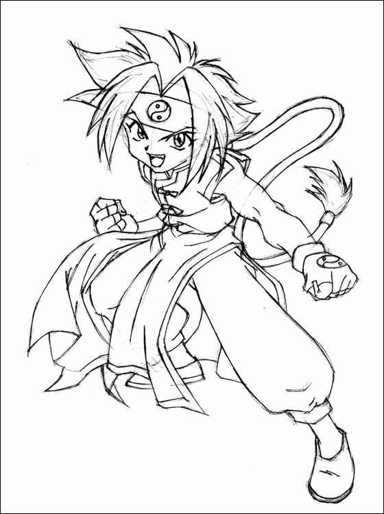 Dessin à colorier Beyblade #46869 issu de la collection Animé et Manga, prêt à imprimer