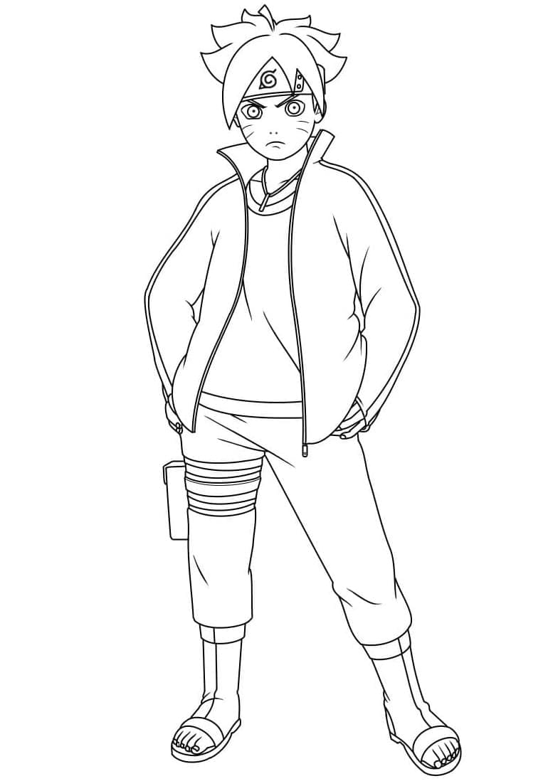 Coloriage gratuit pour enfants et adultes Boruto #176086, collection Animé et Manga