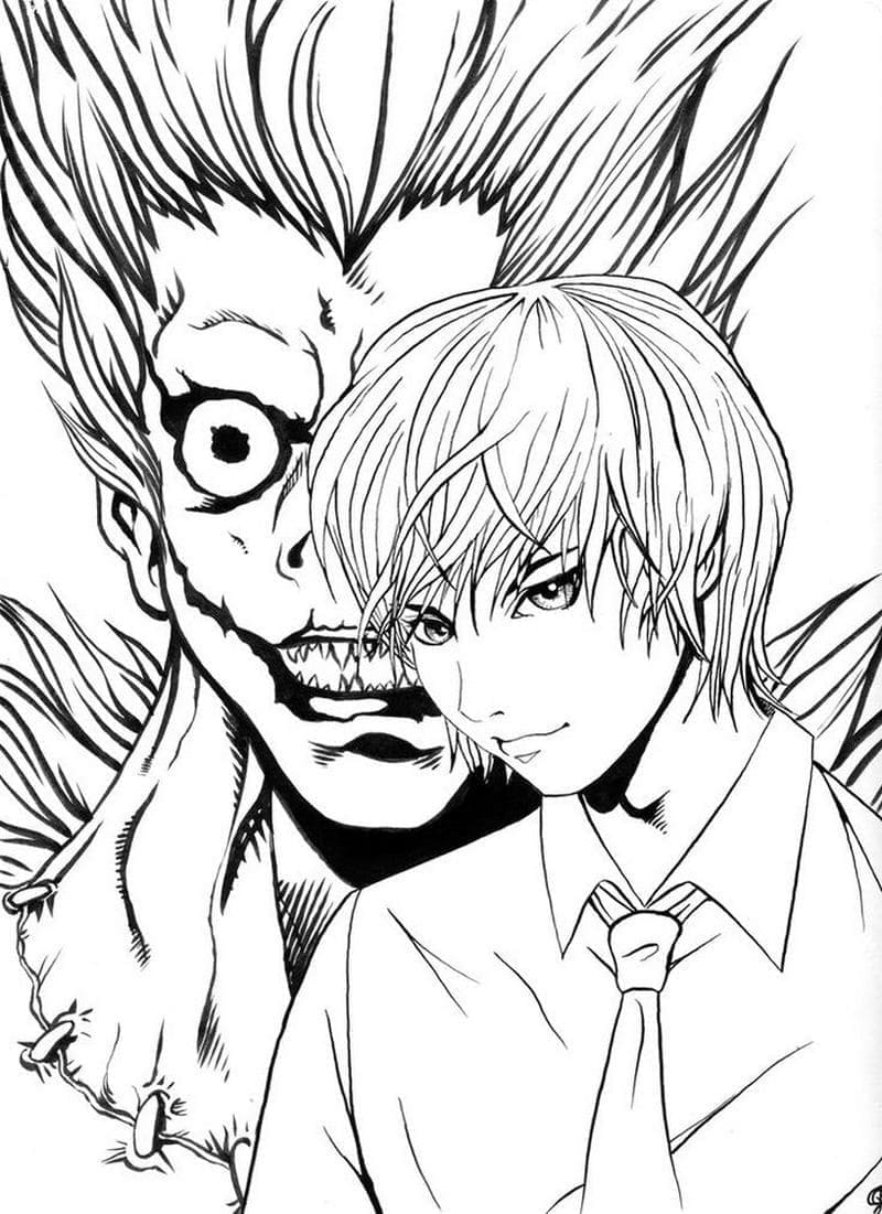 Coloriage gratuit Death Note #183158 de la collection Animé et Manga à imprimer