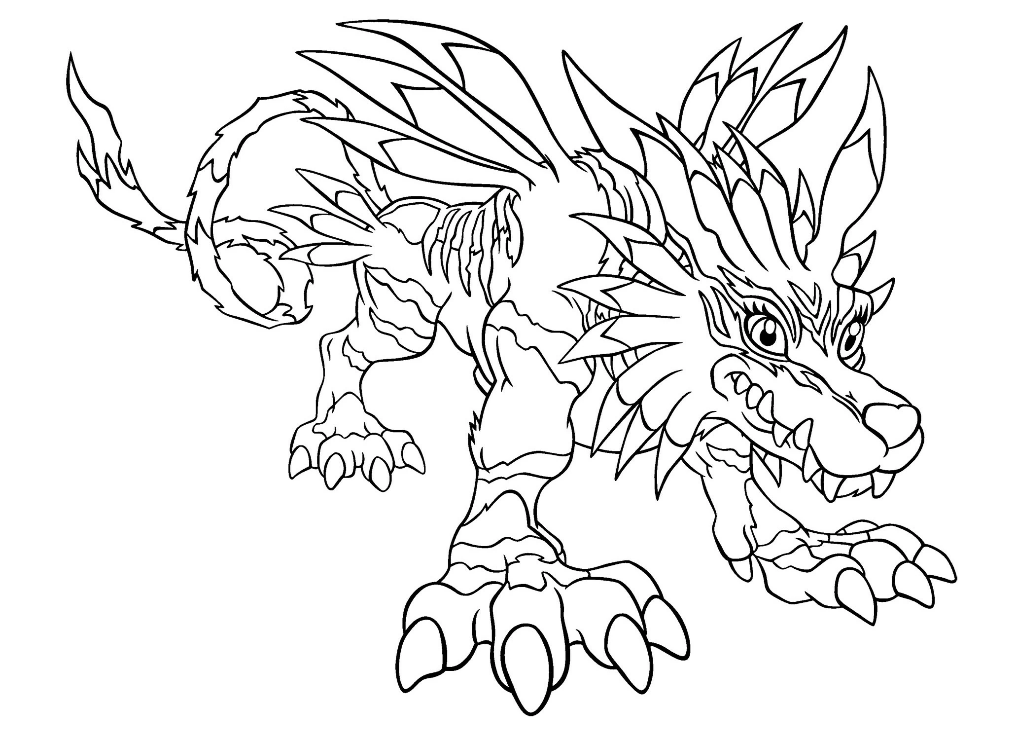 Dessin à colorier: Digimon (Animé et Manga) #51443 - Coloriages à Imprimer Gratuits